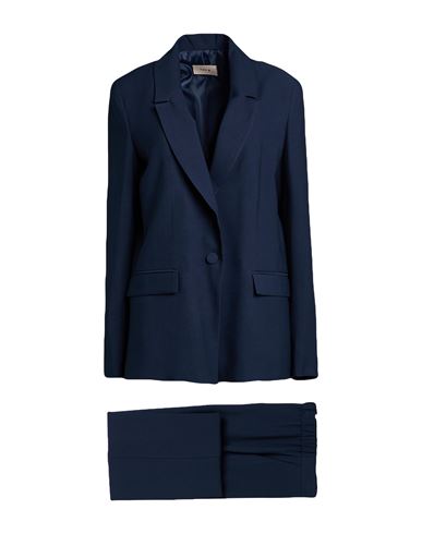 Woman Suit Navy Size 12 Polyester, Elastane