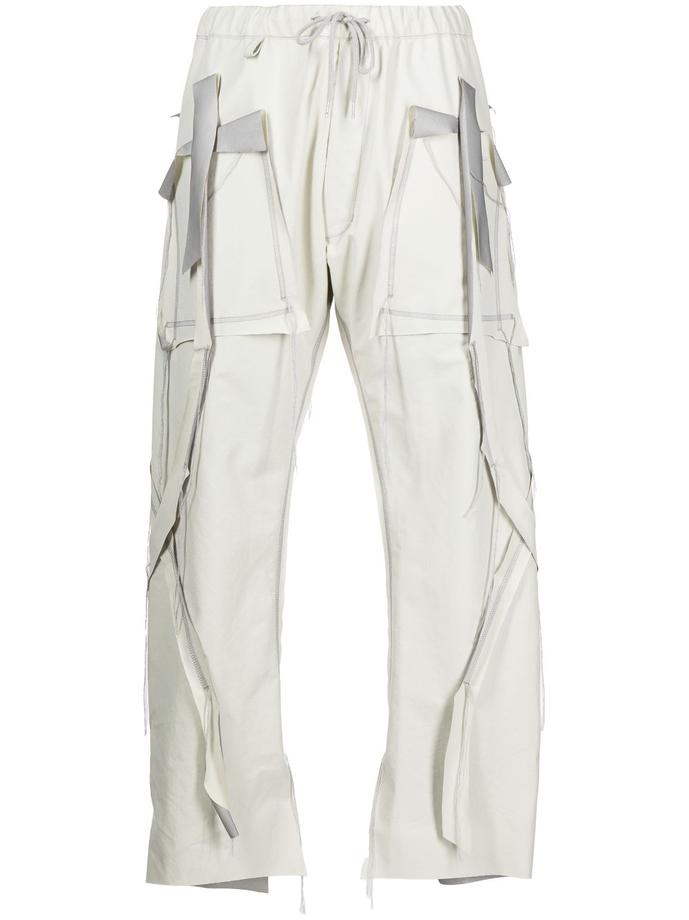 Panelled nylon trousers - White