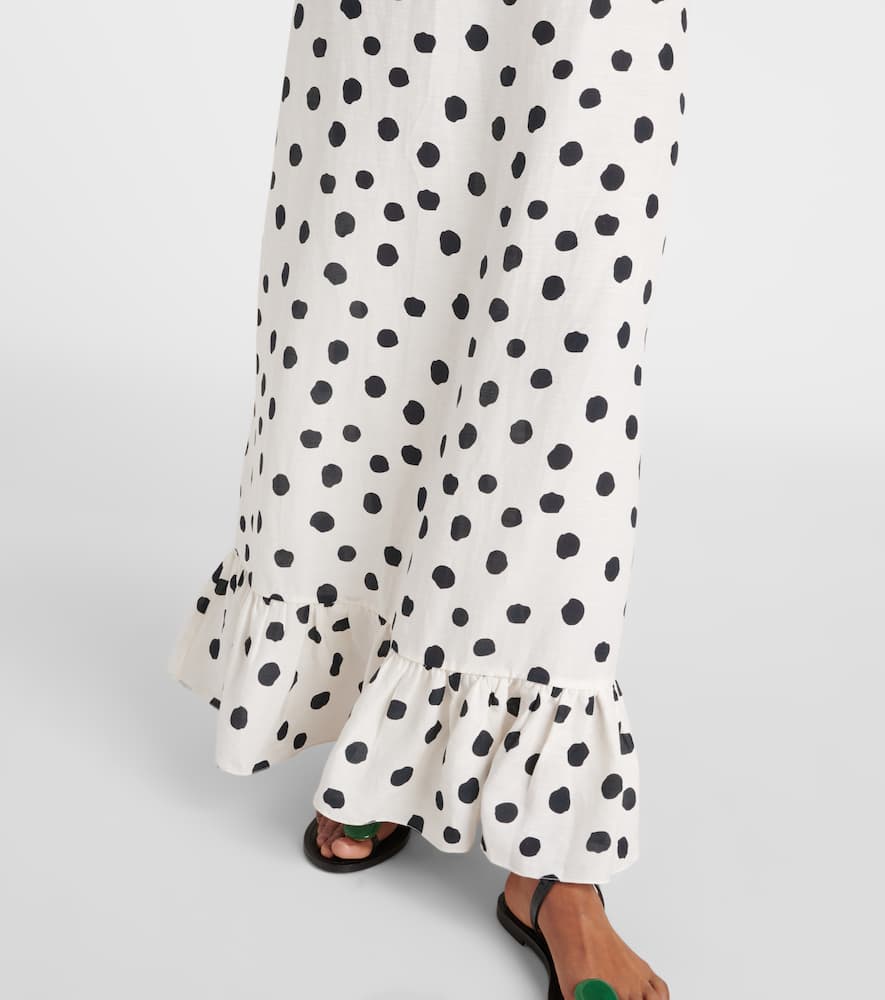 Polka-dot bustier dress