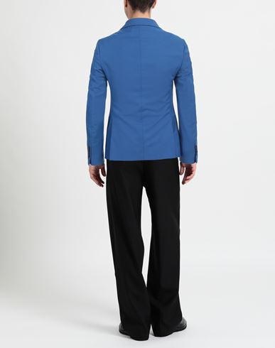 Man Blazer Blue Size 40 Polyester, Viscose, Elastane