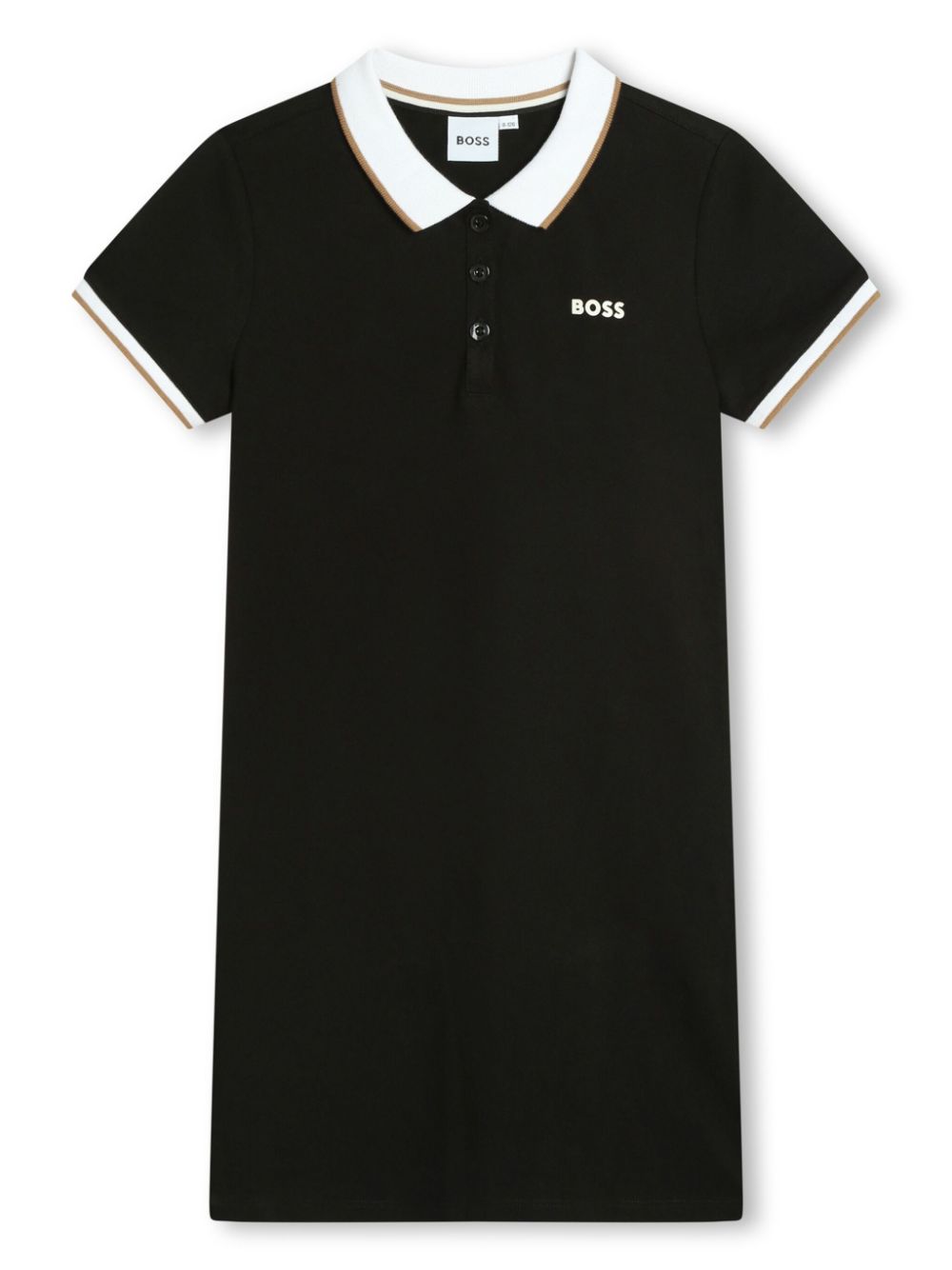 Logo-print polo minidress - Black