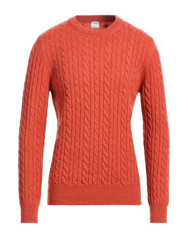 Man Sweater Orange Size XXL Cashmere