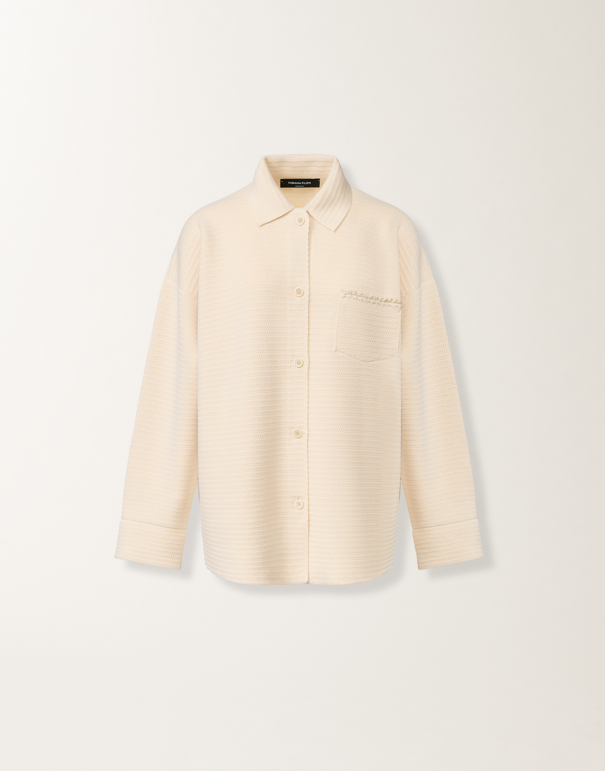 Wool and cotton shirt, butter