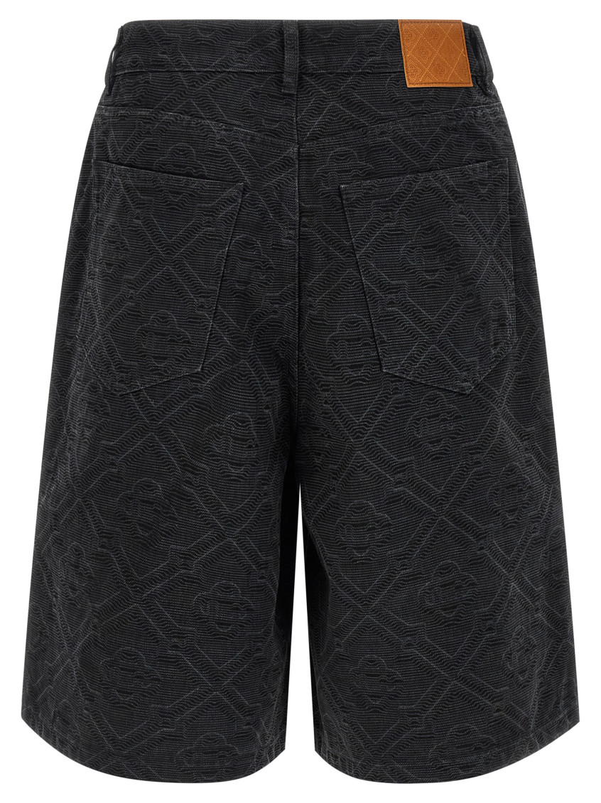 Laser Monogram Denim Bermuda And Short Black