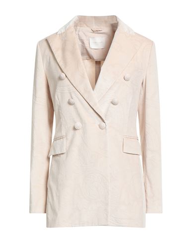 Woman Blazer Blush Size 10 Cotton, Elastane