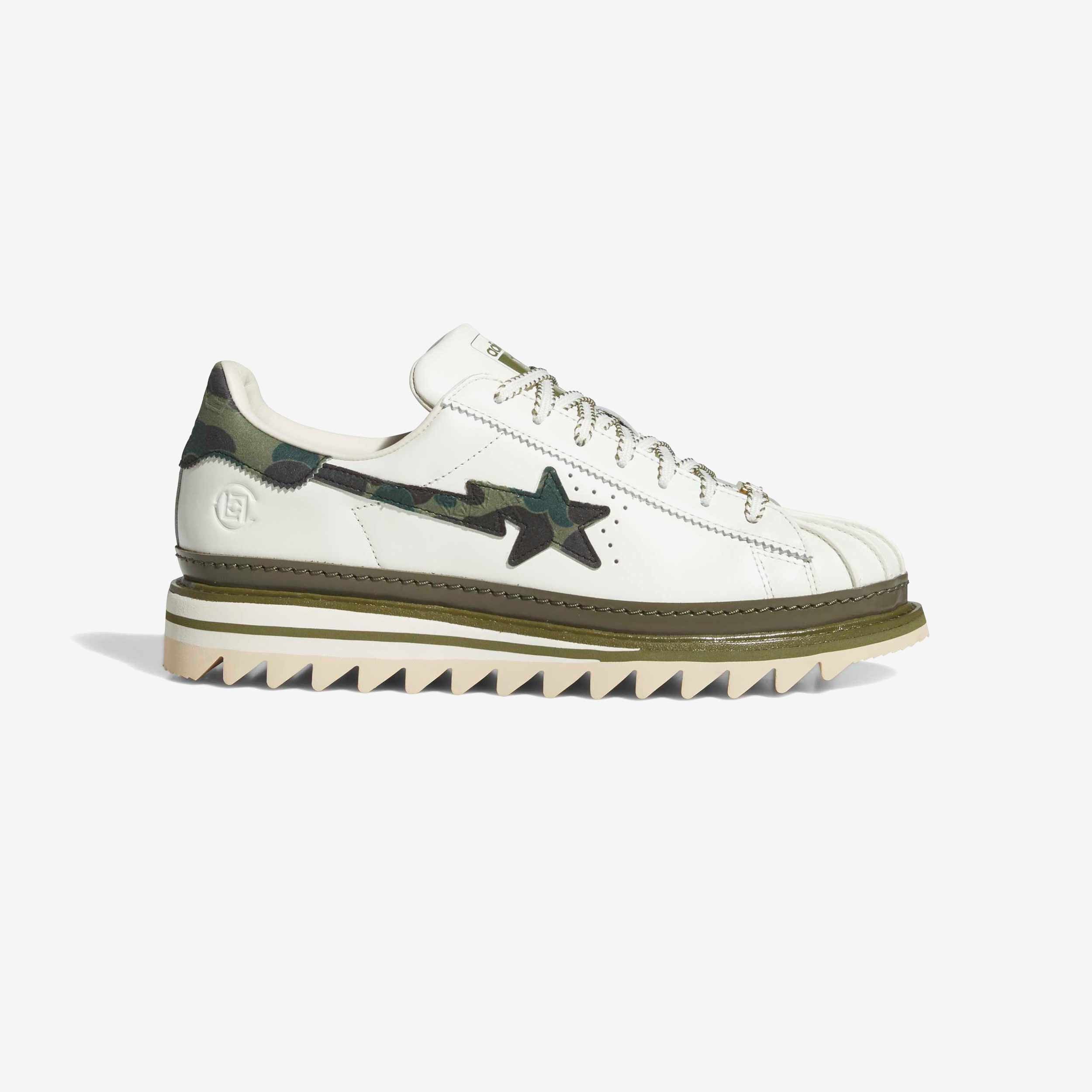 Adidas Superstar x BAPE x CLOT by Edison Chen - off white/branch/olive cargo - unisex