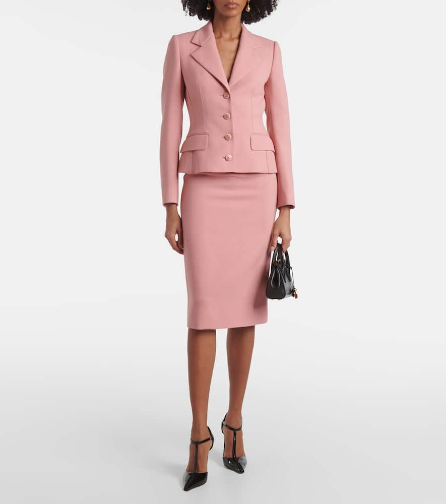 DG virgin wool pencil skirt