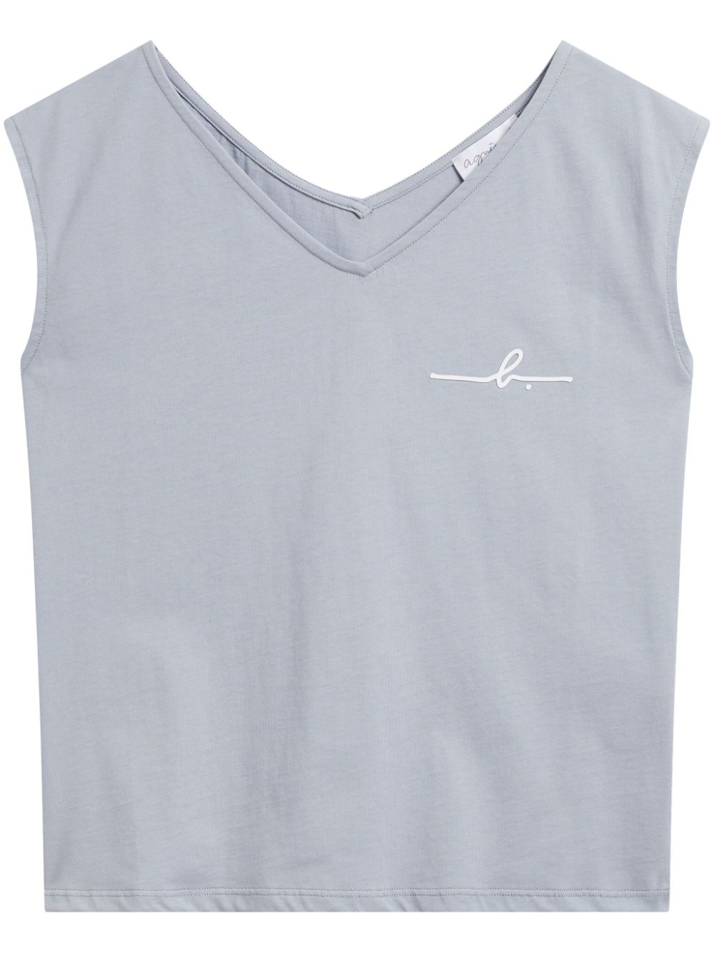 Kazi monogram-print tank top - Grey