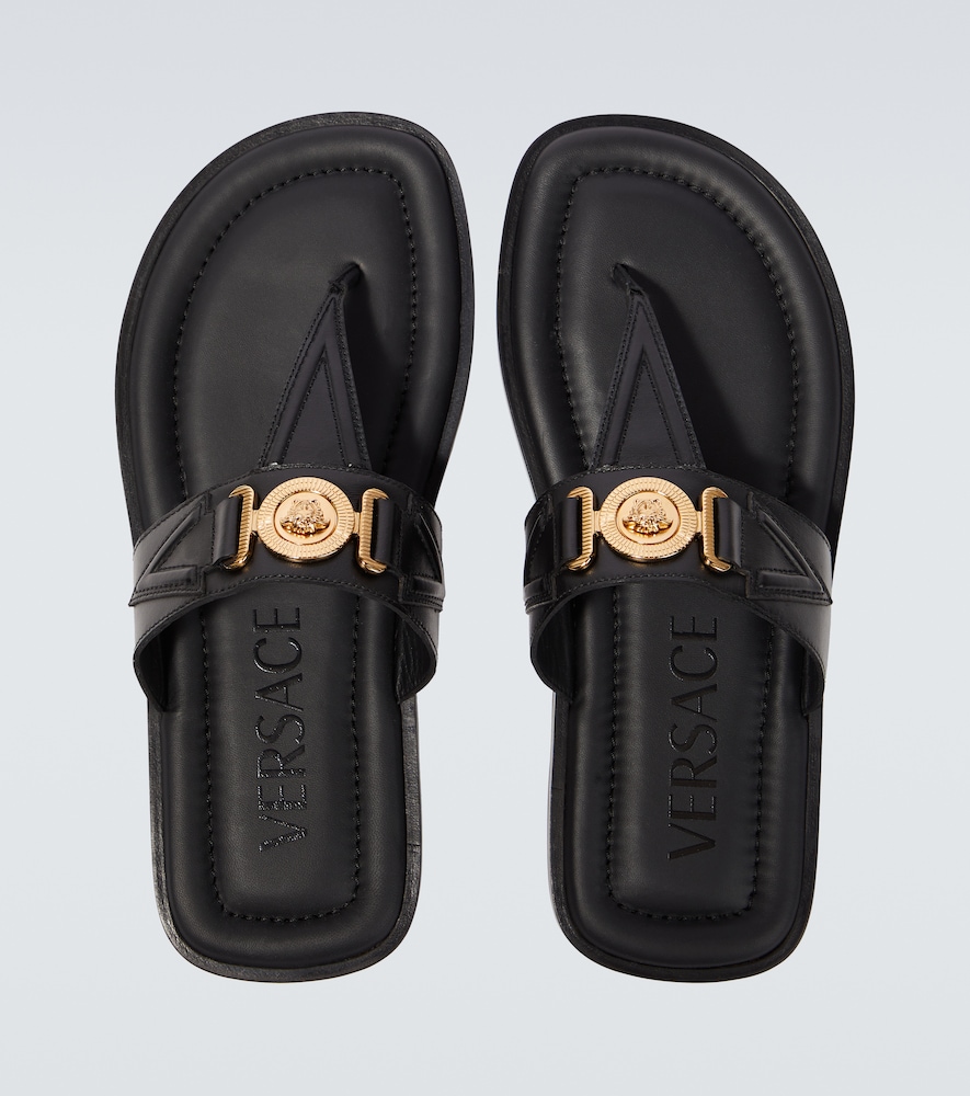 Medusa leather thong sandals