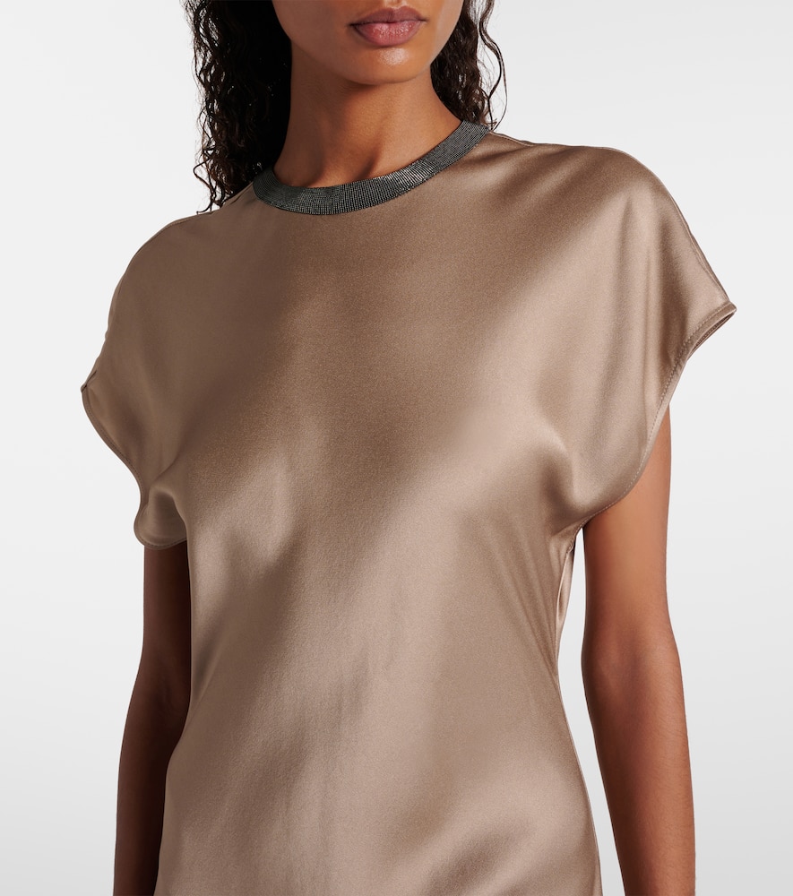 Monili satin gown