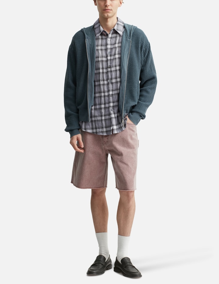 Washed Cutoff Denim Shorts