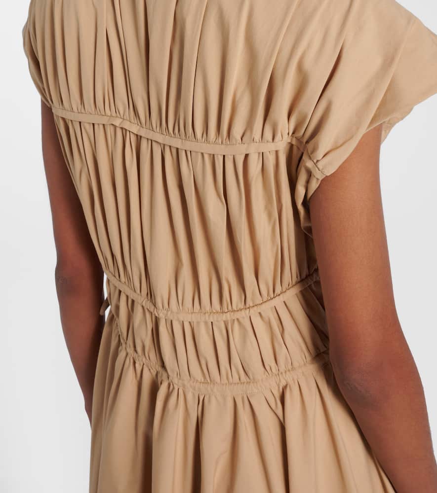 Ceres gathered cotton midi dress
