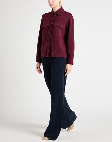 Woman Cardigan Burgundy Size L Virgin Wool, Cashmere, Silk