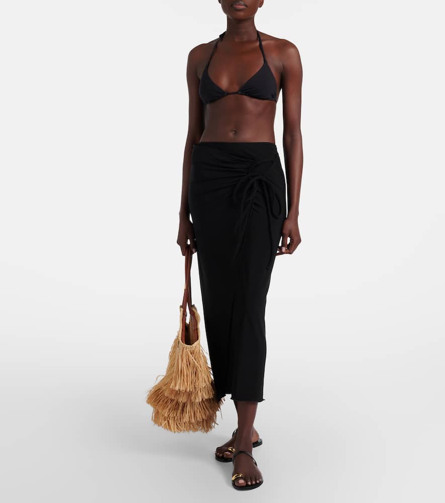 Jersey midi skirt