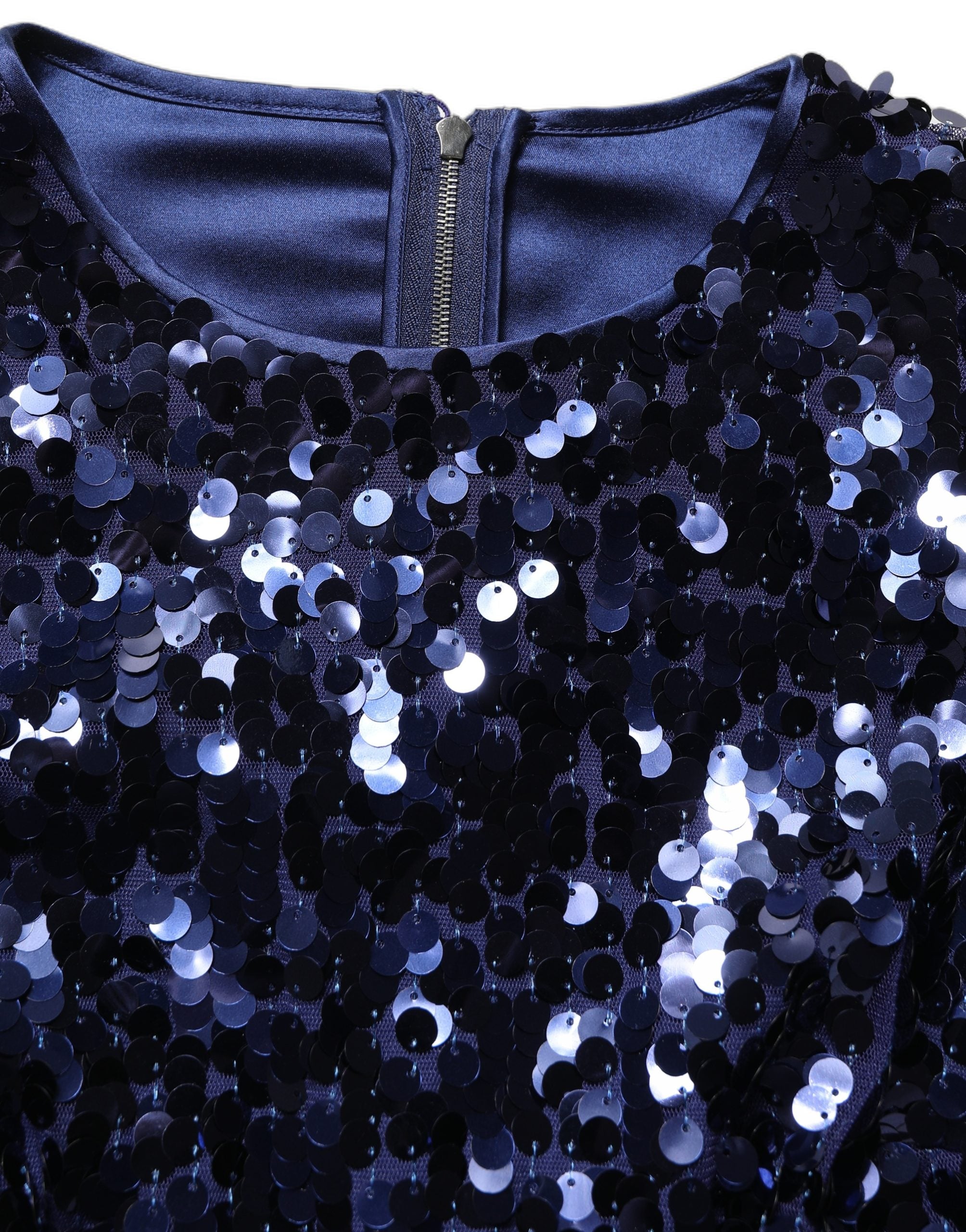 Sequin-Embellished Blouse — Blue