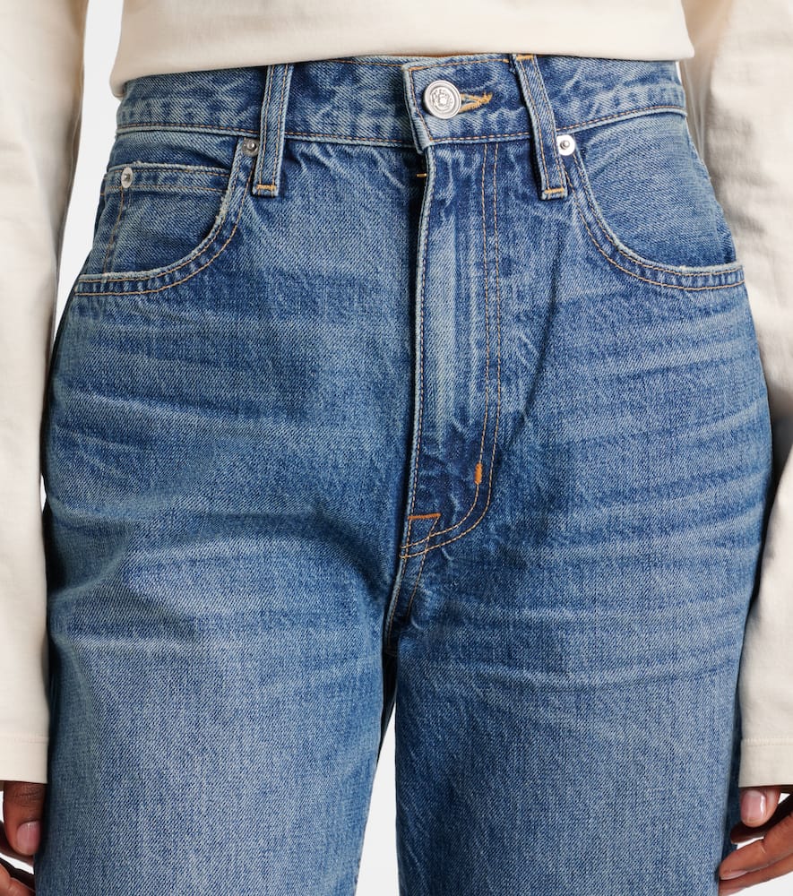 London Turn Up high-rise straight jeans