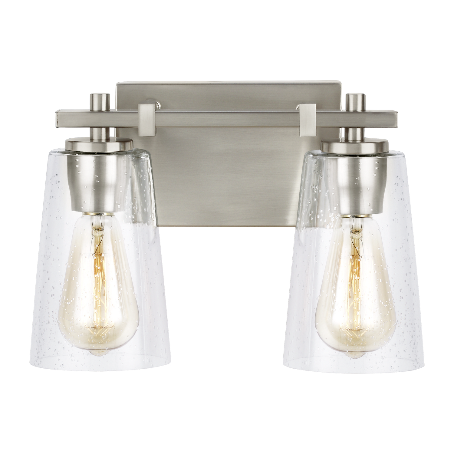 Visual Comfort Studio Mercer 2-Light Bathroom Vanity Light in Satin Nickel by Sean Lavin