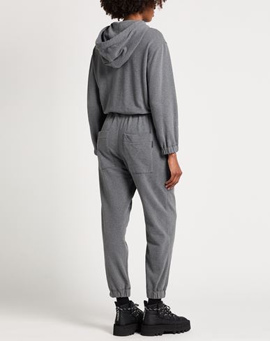 Woman Jumpsuit Grey Size L Cotton, Brass