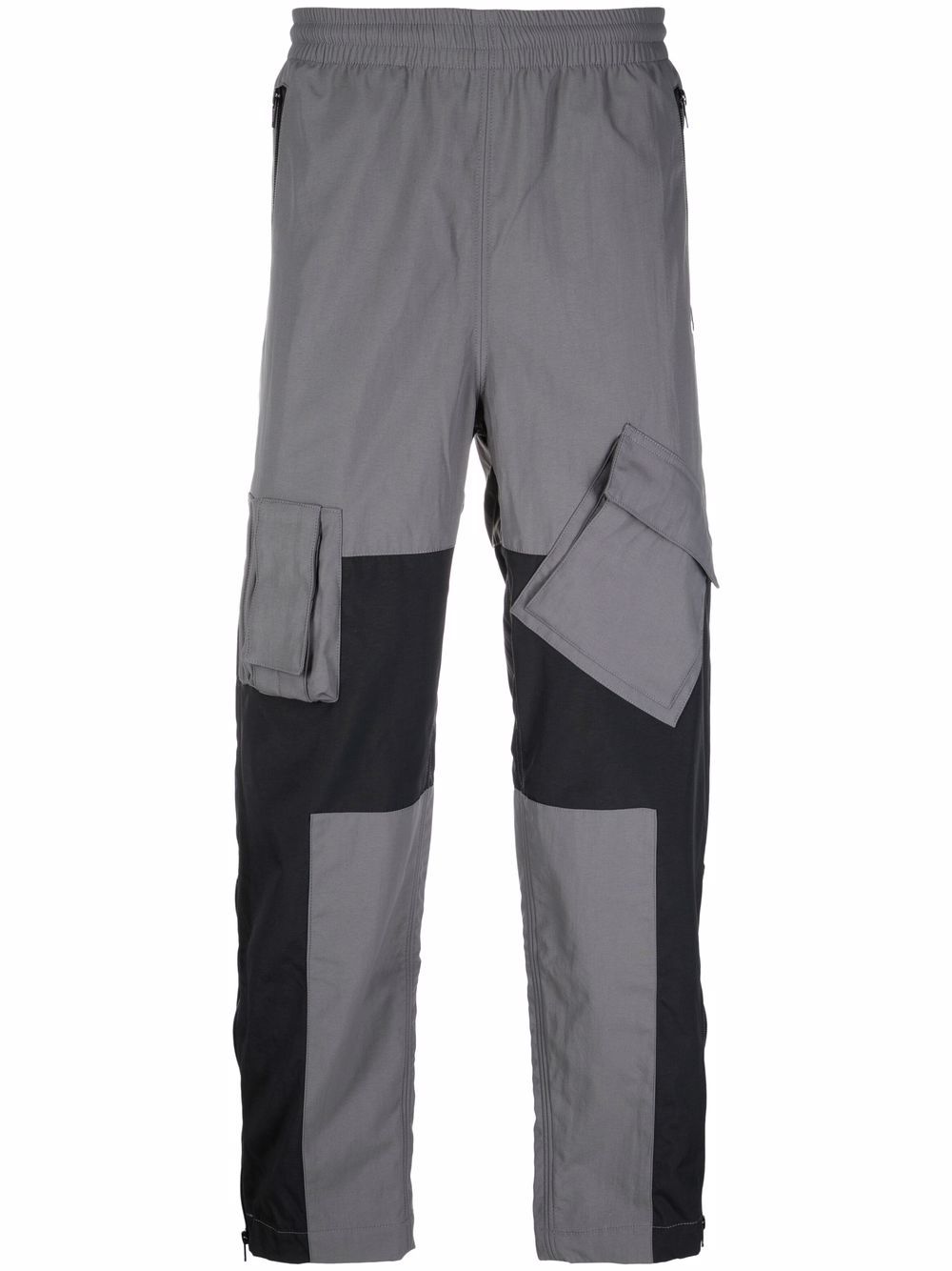 Panelled-Shell track pants - Grey