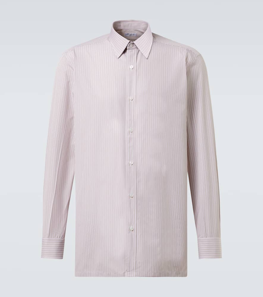 Striped cotton poplin shirt