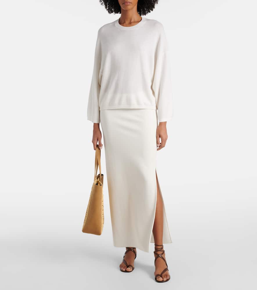 Lilth crêpe jersey pencil skirt
