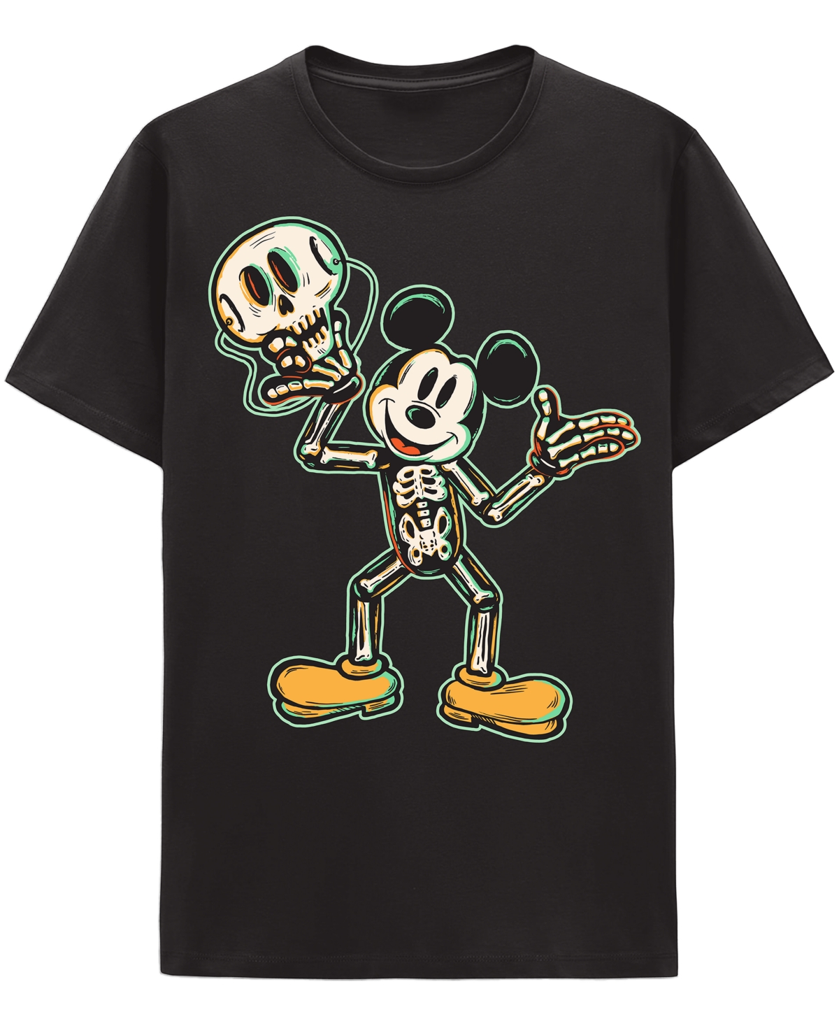 Men's Mickey Mouse Halloween Graphic T-Shirt - Black