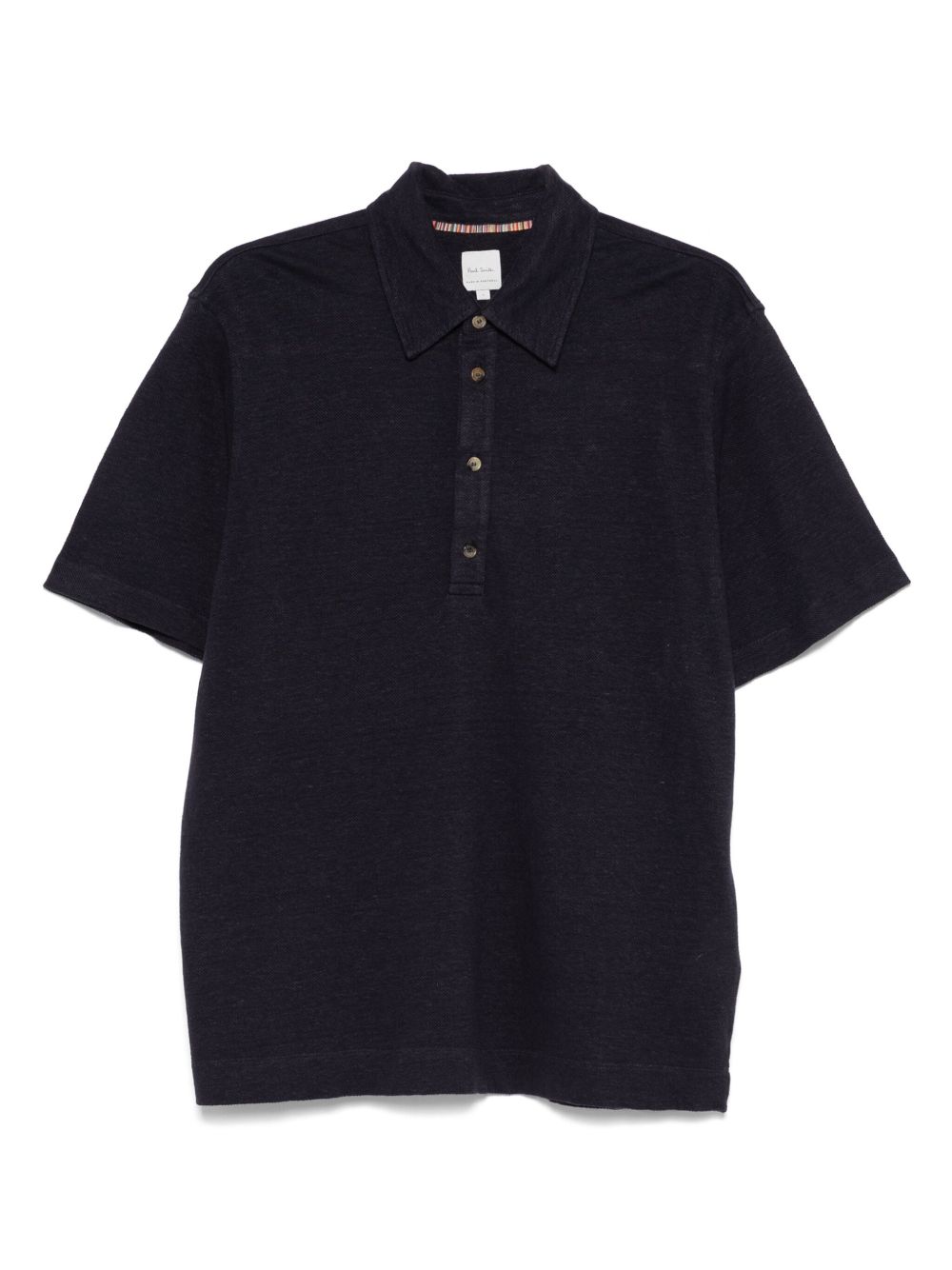 Linen polo shirt - Blue
