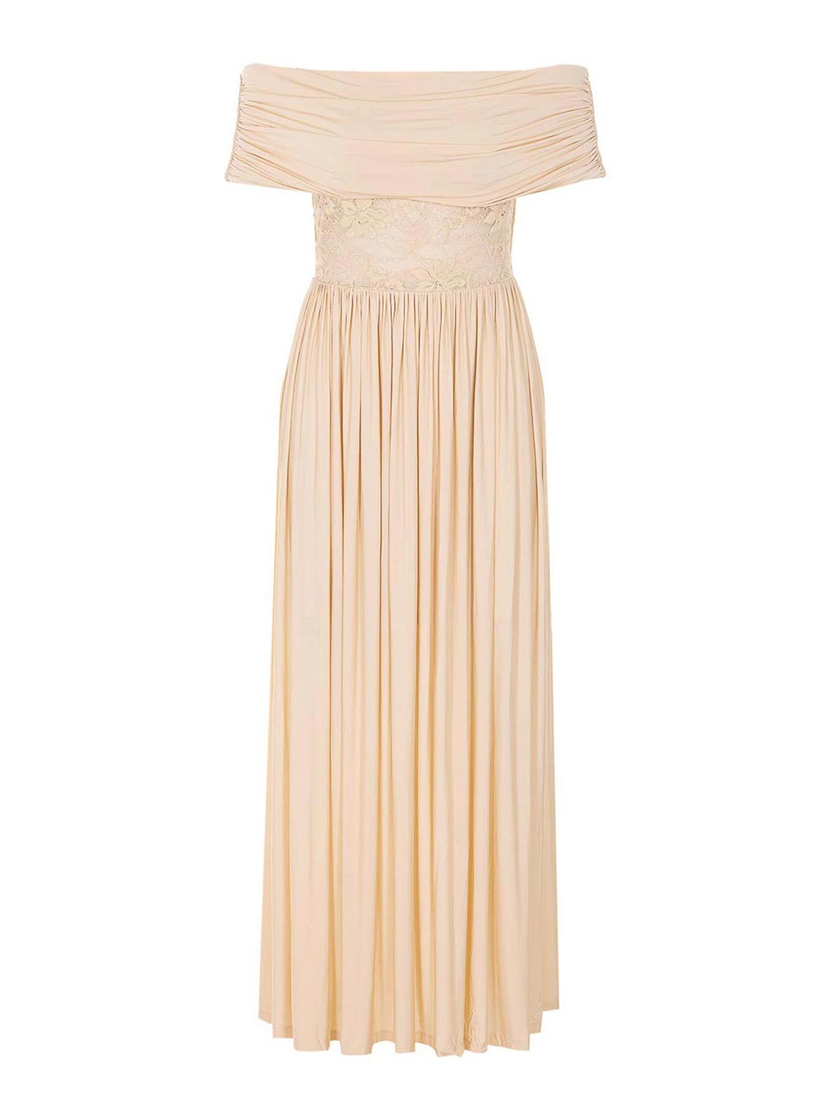 Cream Stretch Lace Dress