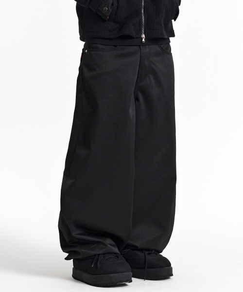 Obsidian Coated Balloon Denim Pants