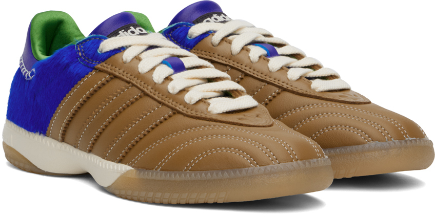 Wales Bonner Brown & Blue adidas Originals Edition Pony Samba Millennium Sneakers