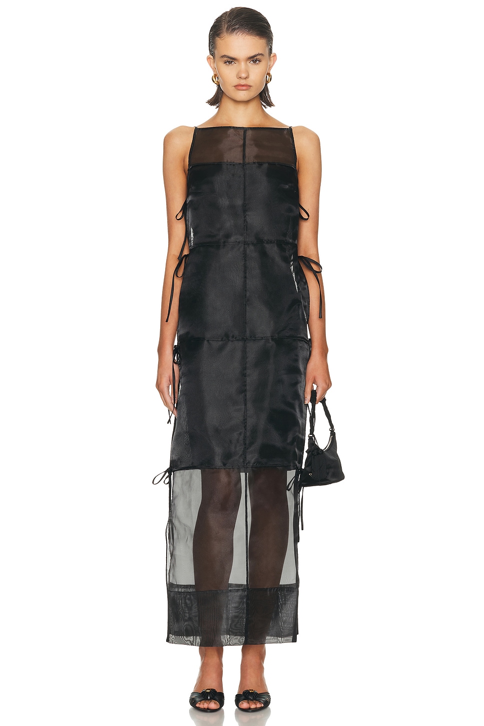 Staud Chandler Dress in Black - Black. L also in M