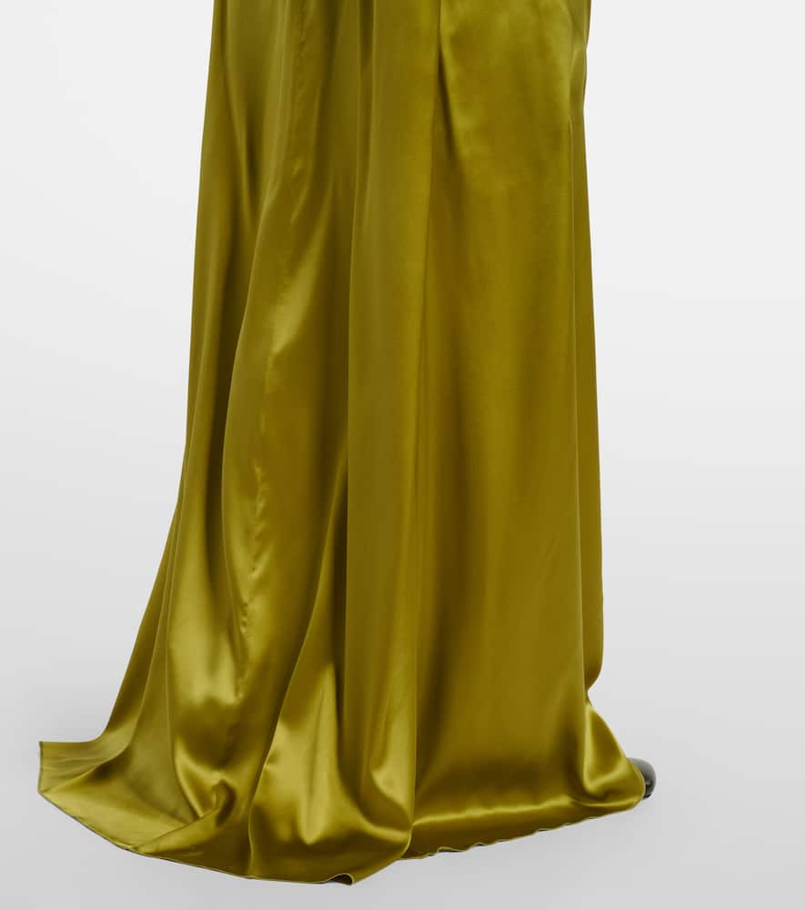 Silk-blend satin gown