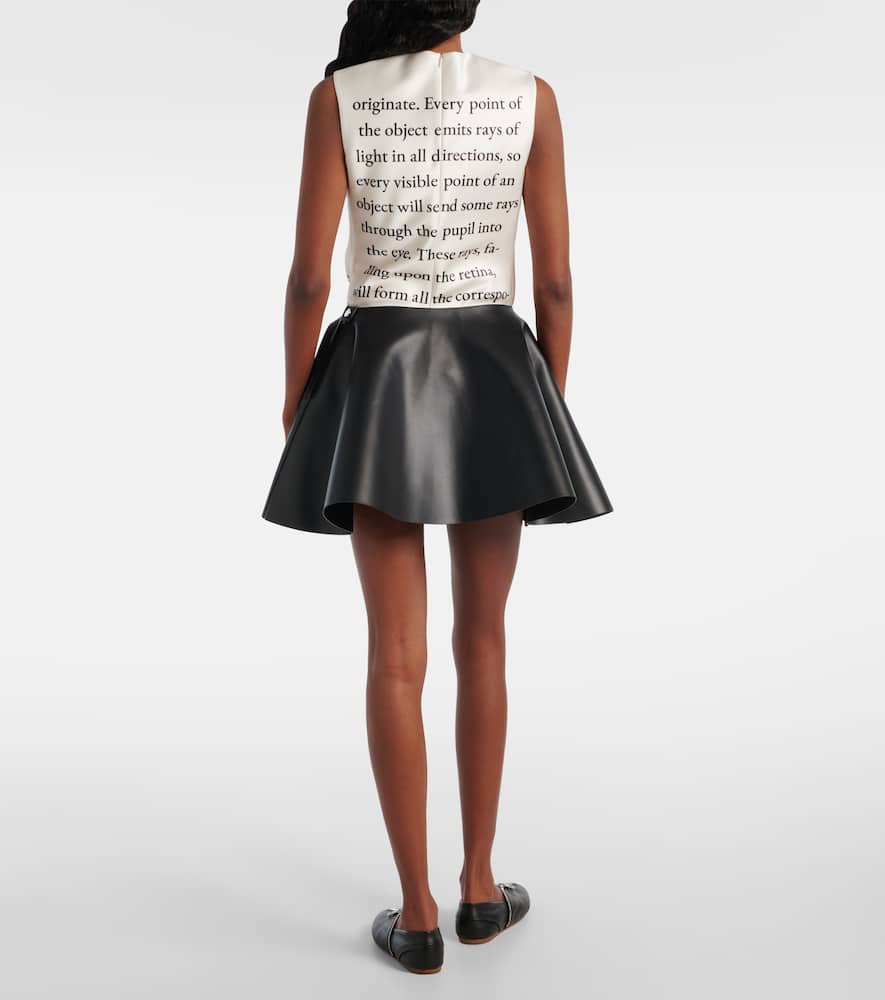 Circle leather miniskirt