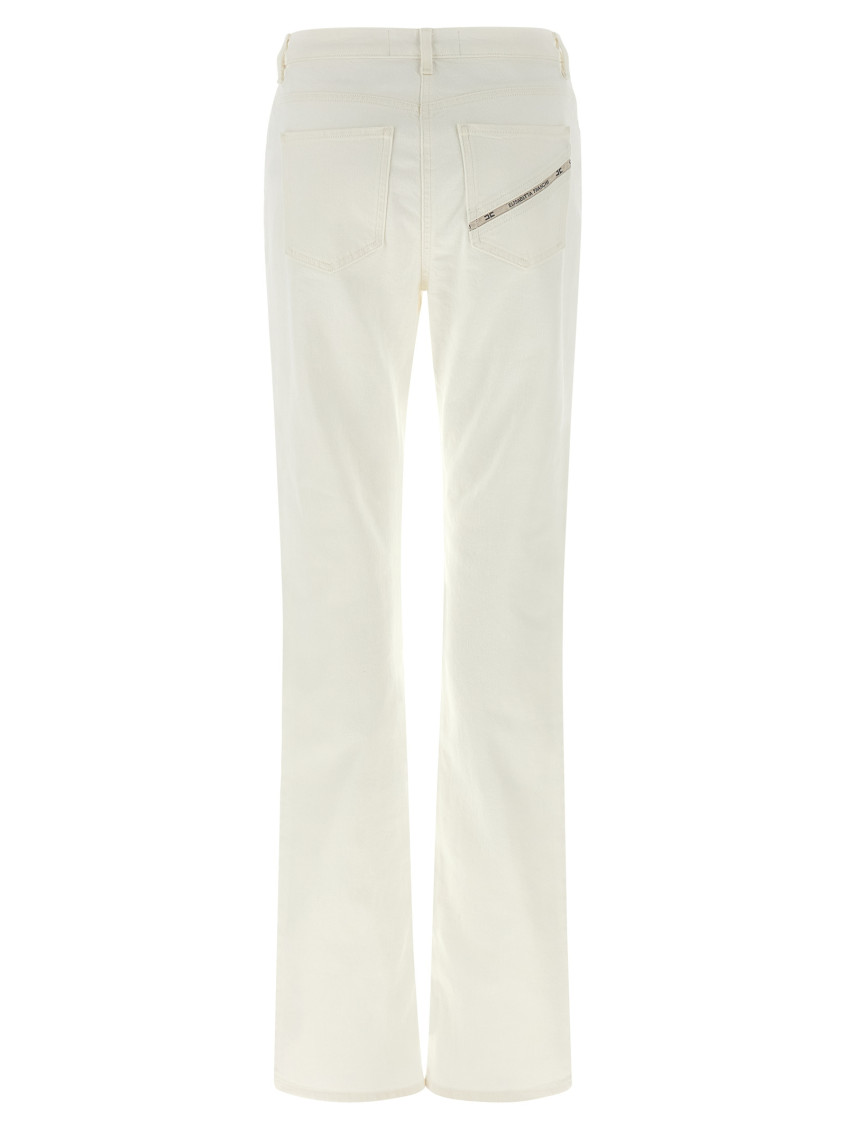 Jewel Padlock Jeans White