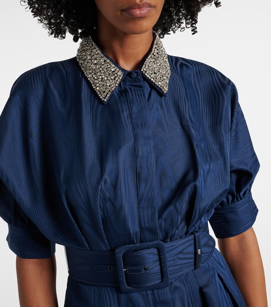 Cielo beaded silk shirt dress