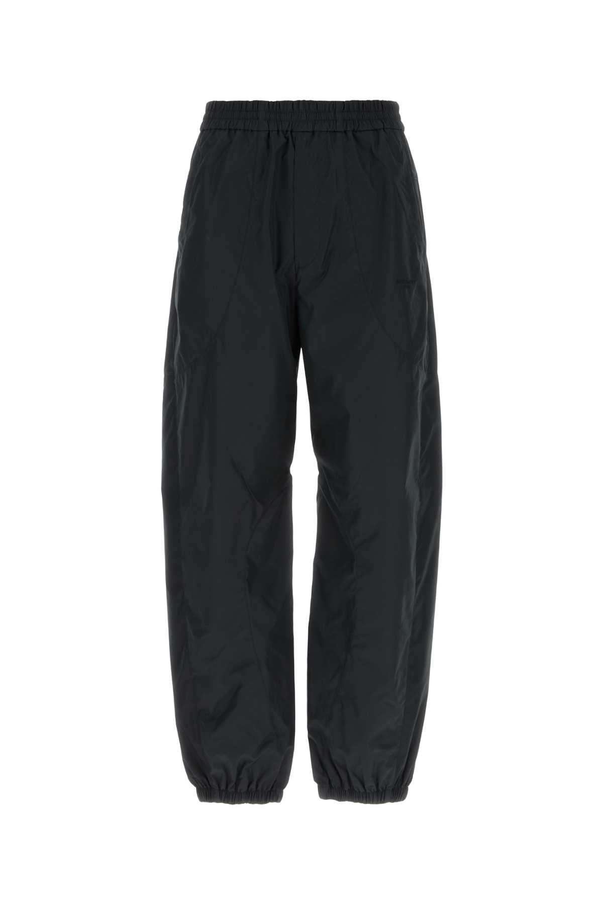 Cotton-Polyester Drawstring Joggers — Black