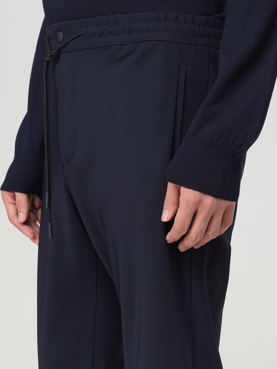 Mid-rise cropped tapered trousers - Blue