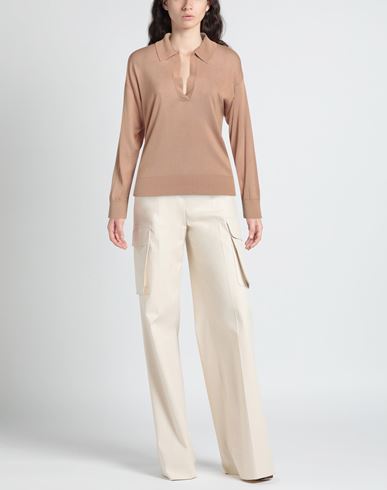 Alpha Studio Woman Sweater Camel Size 4 Modal, Cashmere