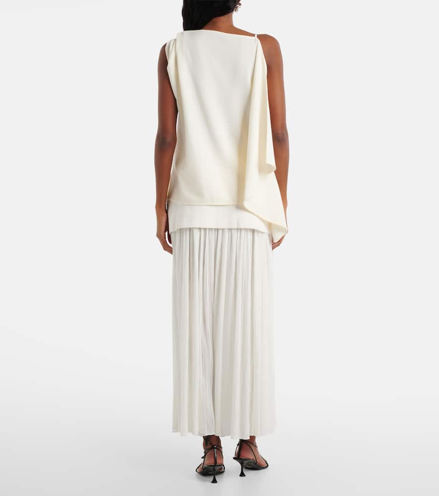Alyssa draped crêpe top