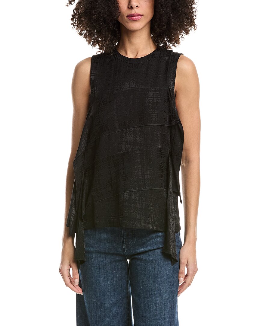 Fluid Plaid Sleeveless Top
