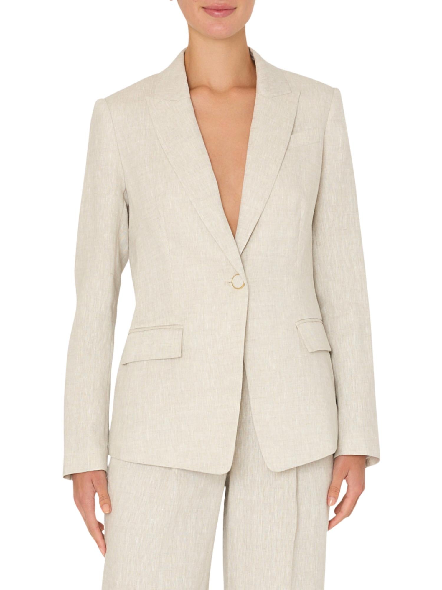 Alexa Linen Blazer In Natural