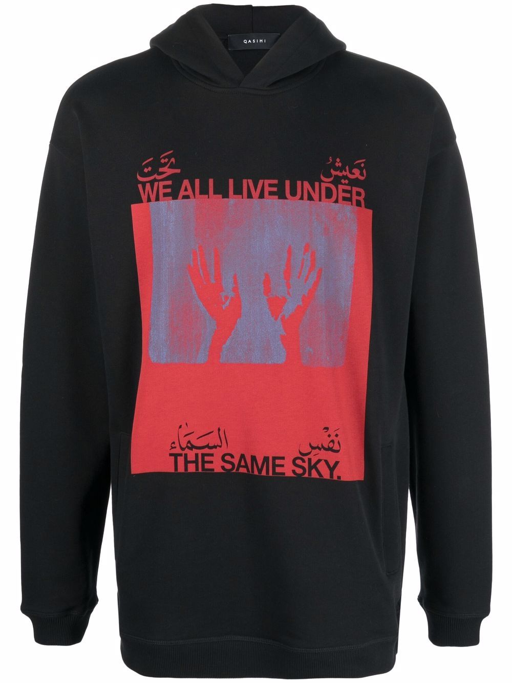 Graphic print hoodie - Black