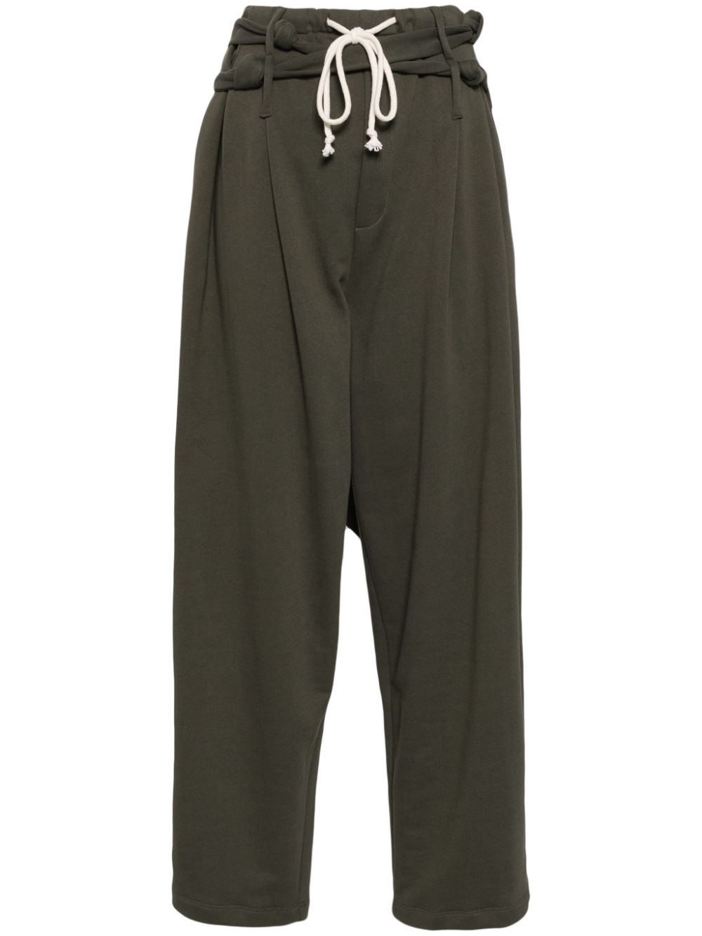 Strap tapered trousers - Green