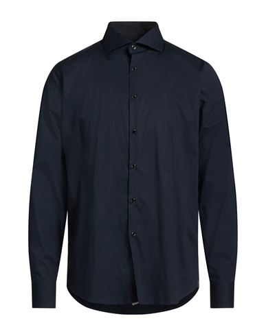 Man Shirt Midnight blue Size 15 ½ Cotton, Elastane