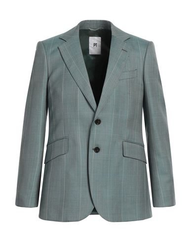 Man Blazer Green Size 38 Virgin Wool
