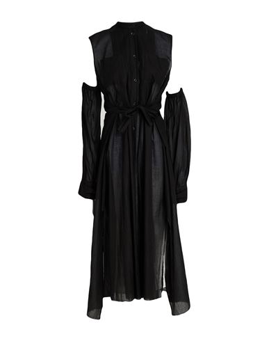Woman Midi dress Black Size 2 Cotton