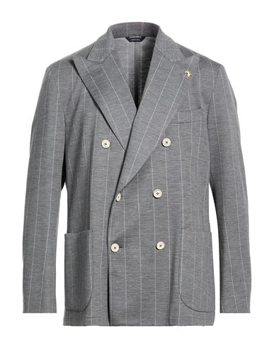 Man Blazer Grey Size 40 Virgin Wool, Polyamide, Elastane