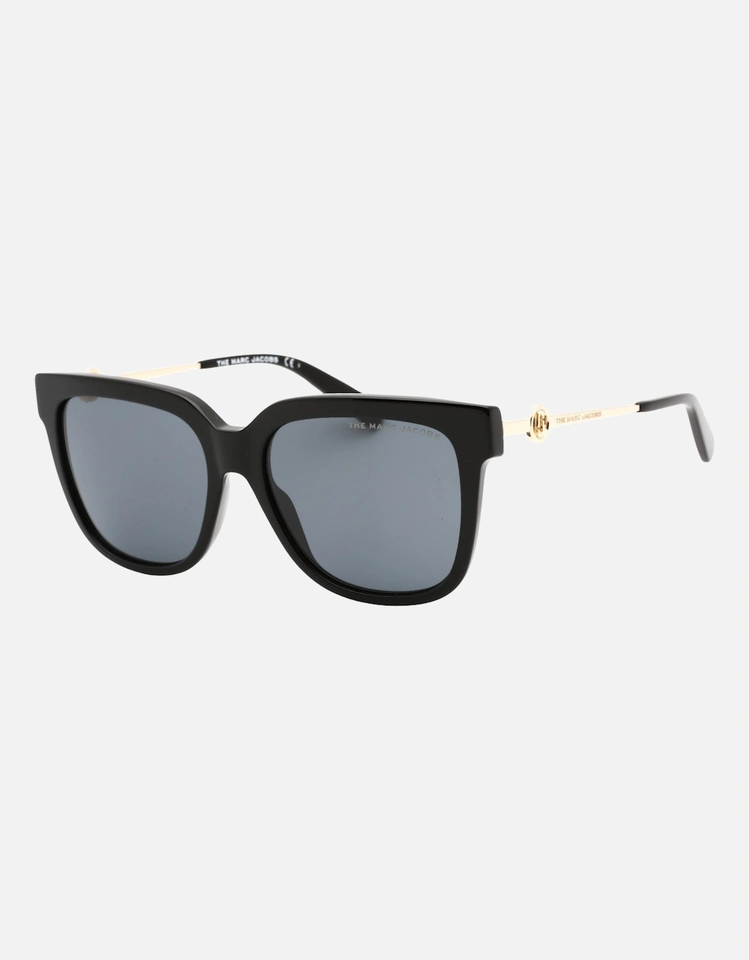 Women's Marc Jacobs Black Framed Gold Armed Sunglasses - Size: ONE size