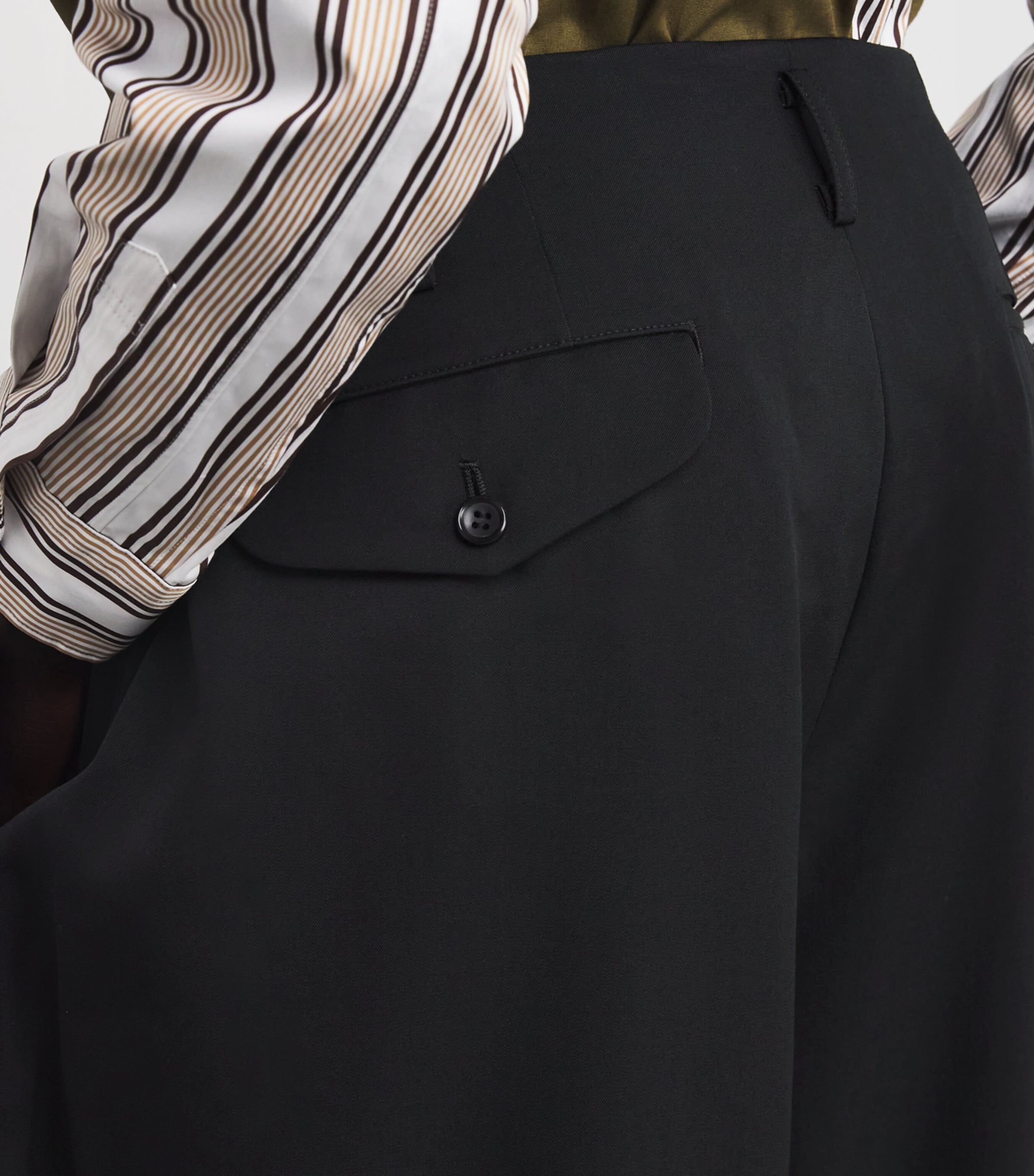 Wool Balloon Wide-Leg Trousers