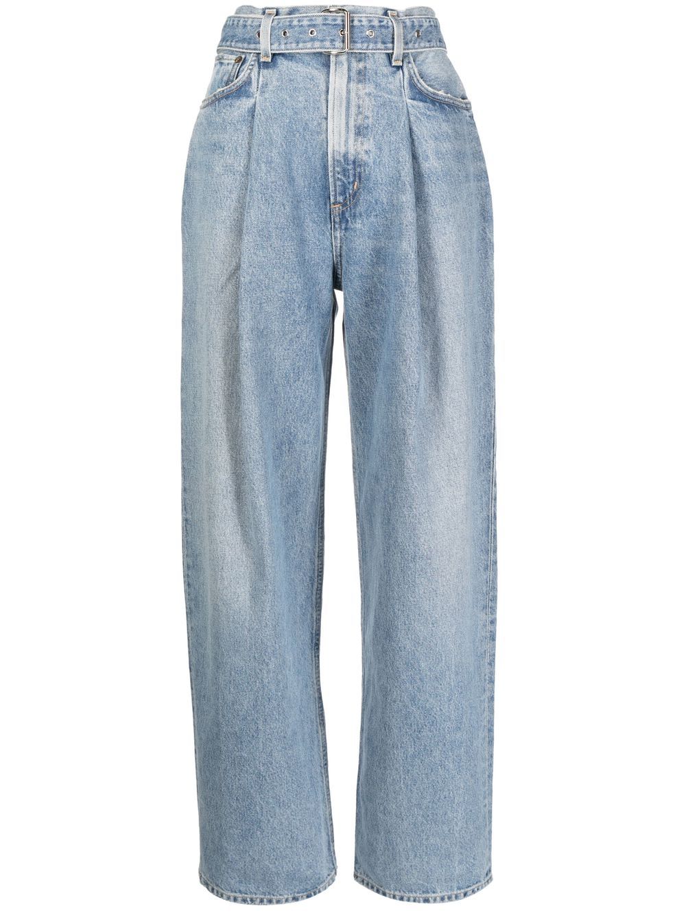 High-waisted wide-leg jeans - Blue